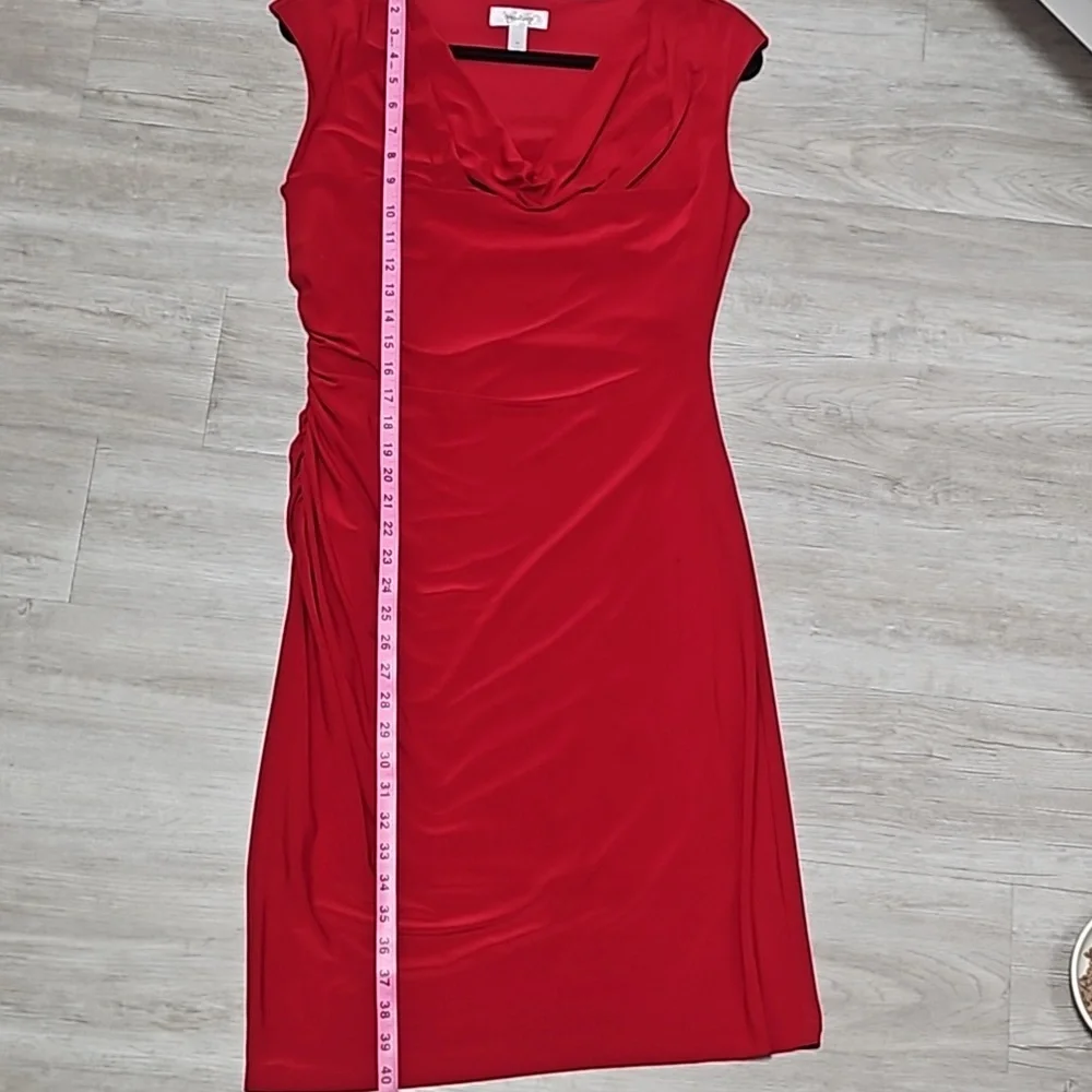 ✨️Gorgeous Dress Barn Red Hot Dress Size 10 - Picture 12 of 14